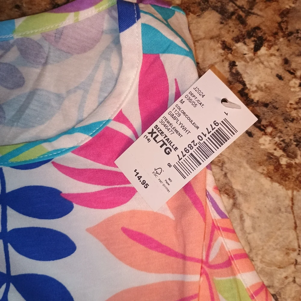 Children's place girls multicolored tank top new with tags Xl Girls